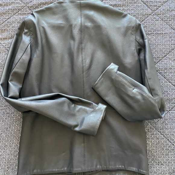 Vince navy leather jacket - 100% lambskin - Picture 4 of 6